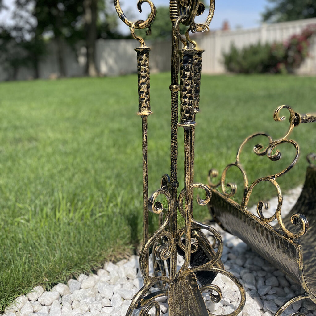 Fireplace Tool Set 2 European Iron Art